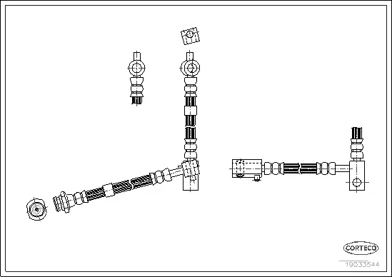 19033544 CORTECO Тормозной шланг (фото 1)