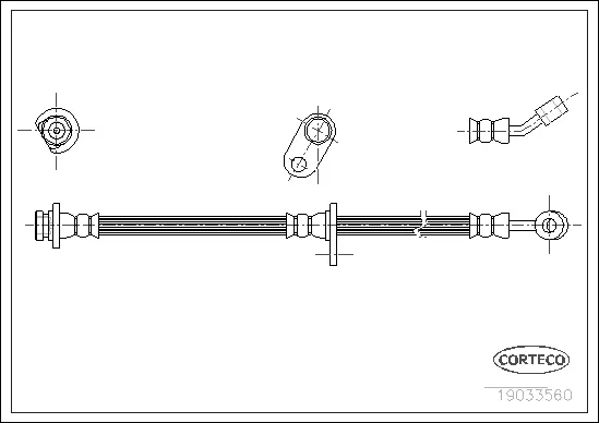19033560 CORTECO Тормозной шланг (фото 1)