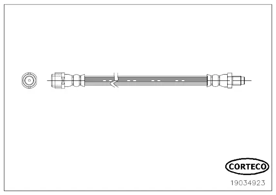 19034923 CORTECO Тормозной шланг (фото 1)