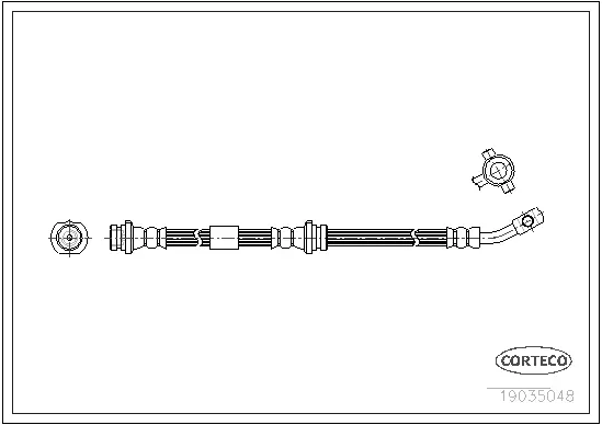 19035048 CORTECO Тормозной шланг (фото 1)