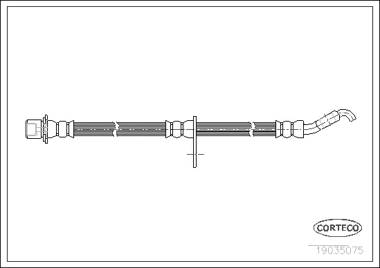 19035075 CORTECO Тормозной шланг (фото 1)