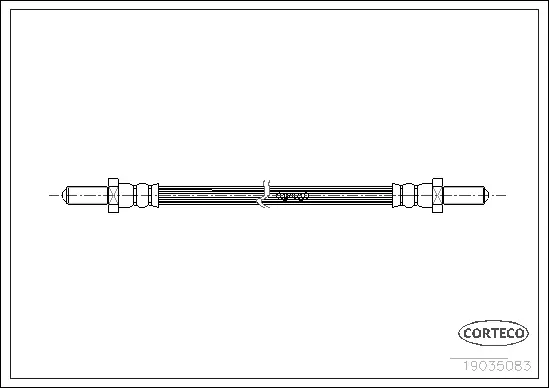 19035083 CORTECO Тормозной шланг (фото 1)