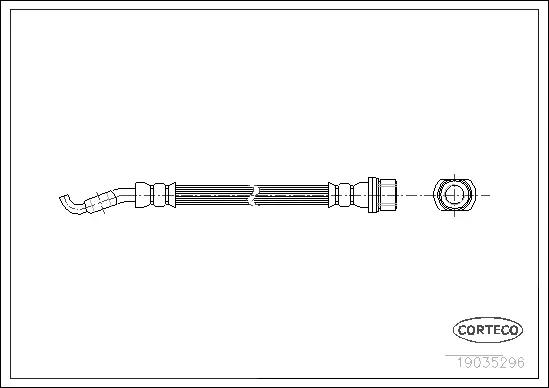 19035296 CORTECO Тормозной шланг (фото 1)