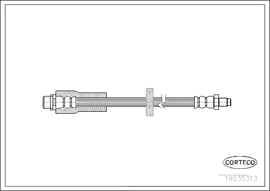 19035313 CORTECO Тормозной шланг (фото 1)