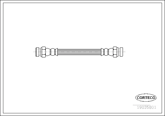19035801 CORTECO Тормозной шланг (фото 1)