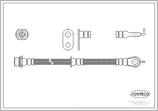 19036211 CORTECO Тормозной шланг (фото 1)