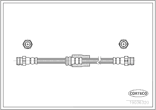 19036320 CORTECO Тормозной шланг (фото 1)