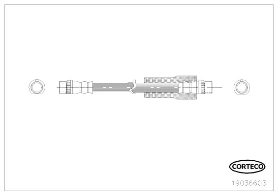 19036603 CORTECO Тормозной шланг (фото 1)