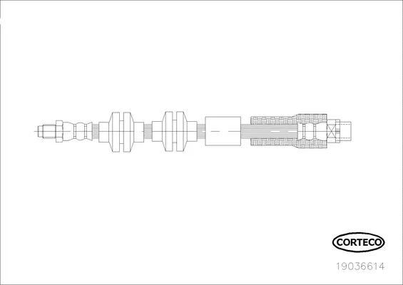 19036614 CORTECO Тормозной шланг (фото 1)