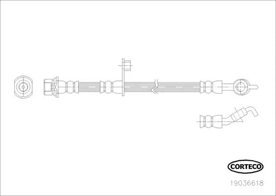 19036618 CORTECO Тормозной шланг (фото 1)