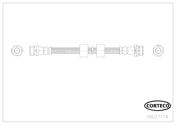 19037174 CORTECO Тормозной шланг (фото 1)