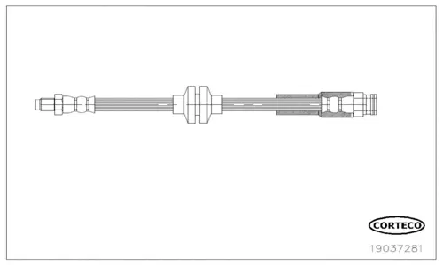 19037281 CORTECO Тормозной шланг (фото 1)