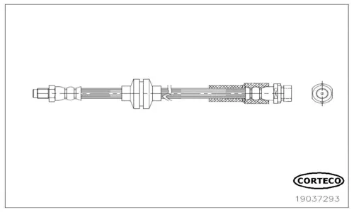 19037293 CORTECO Тормозной шланг (фото 1)