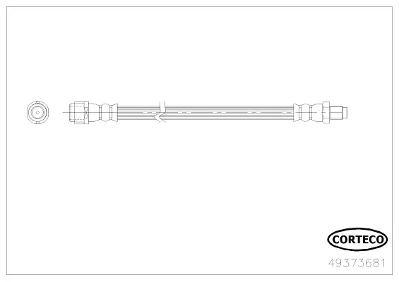 49373681 CORTECO Тормозной шланг (фото 1)
