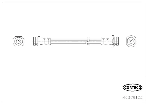 49379123 CORTECO Тормозной шланг (фото 1)