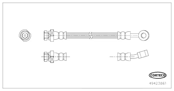 49423861 CORTECO Тормозной шланг (фото 1)