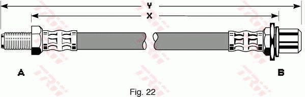 PHB199 TRW Тормозной шланг (фото 1)