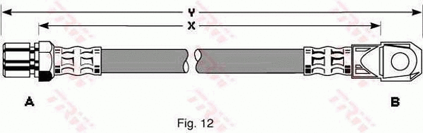 PHD108 TRW Тормозной шланг (фото 1)