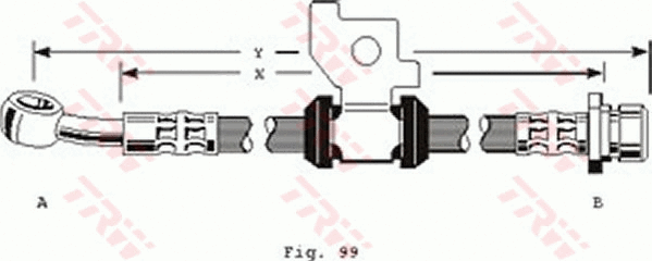 PHD151 TRW Тормозной шланг (фото 1)