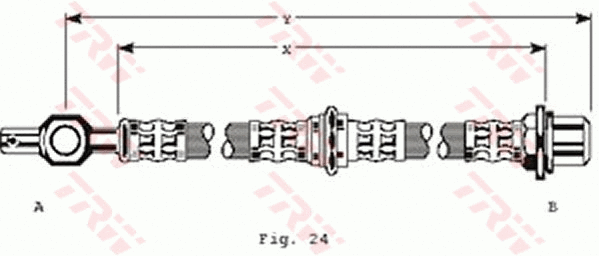 PHD182 TRW Тормозной шланг (фото 1)