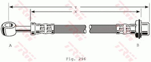 PHD193 TRW Тормозной шланг (фото 1)