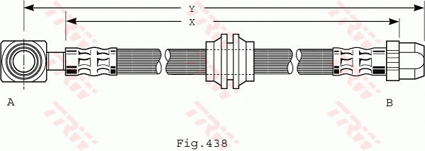 PHD485 TRW Тормозной шланг (фото 1)