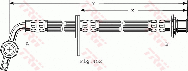 PHD496 TRW Тормозной шланг (фото 1)