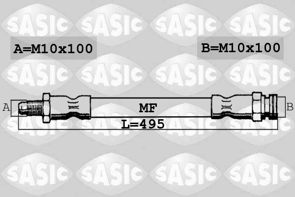 6600016 SASIC Тормозной шланг (фото 1)