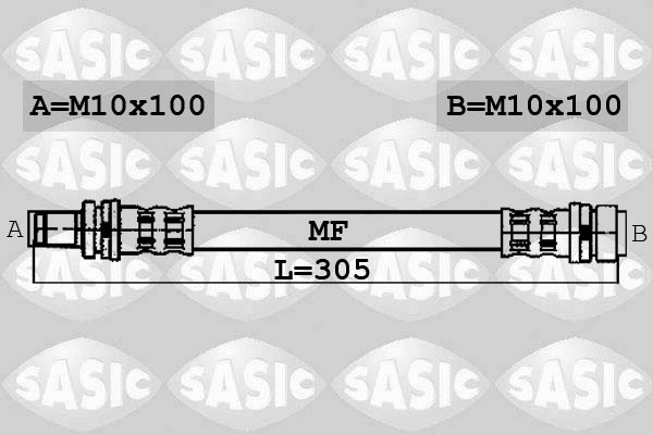 6600052 SASIC Тормозной шланг (фото 1)