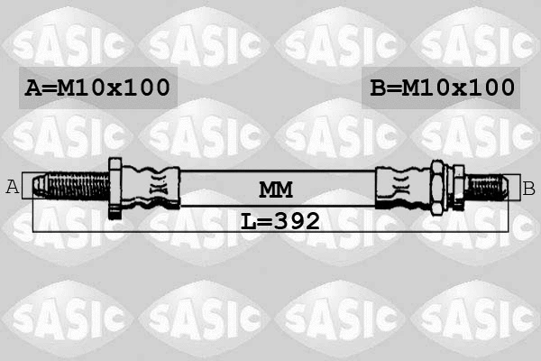 6606001 SASIC Тормозной шланг (фото 1)