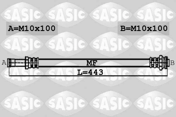 6606011 SASIC Тормозной шланг (фото 1)