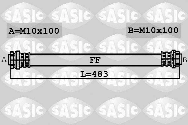 6606030 SASIC Тормозной шланг (фото 1)