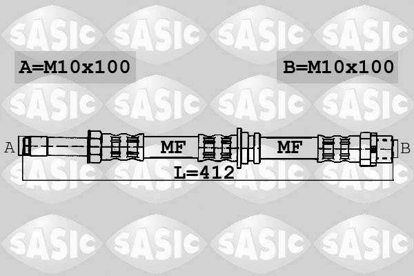 6606035 SASIC Тормозной шланг (фото 1)