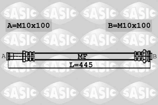 6606067 SASIC Тормозной шланг (фото 1)