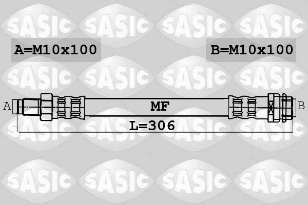 6606073 SASIC Тормозной шланг (фото 1)