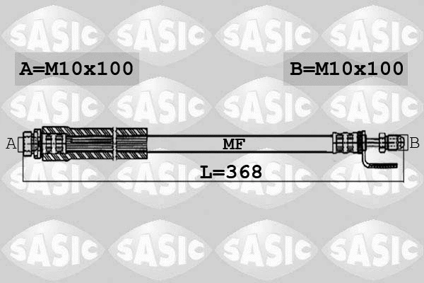 6606080 SASIC Тормозной шланг (фото 1)