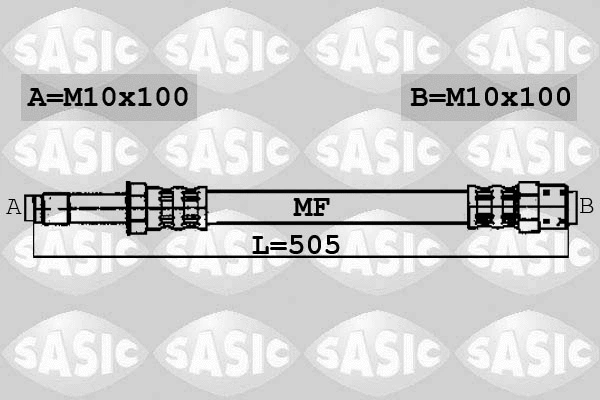 6606111 SASIC Тормозной шланг (фото 1)