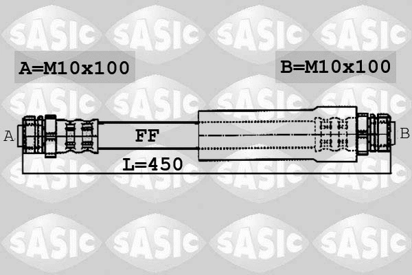 6606118 SASIC Тормозной шланг (фото 1)
