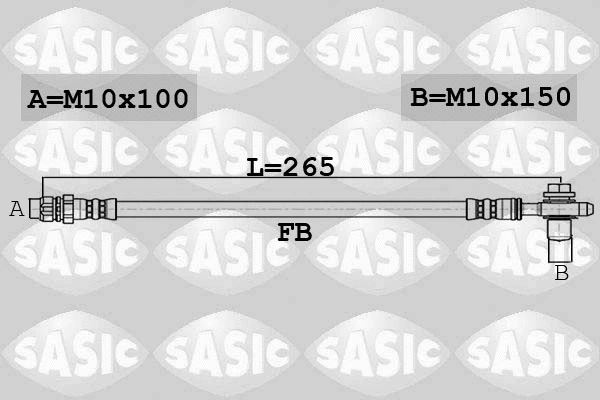 6606169 SASIC Тормозной шланг (фото 1)