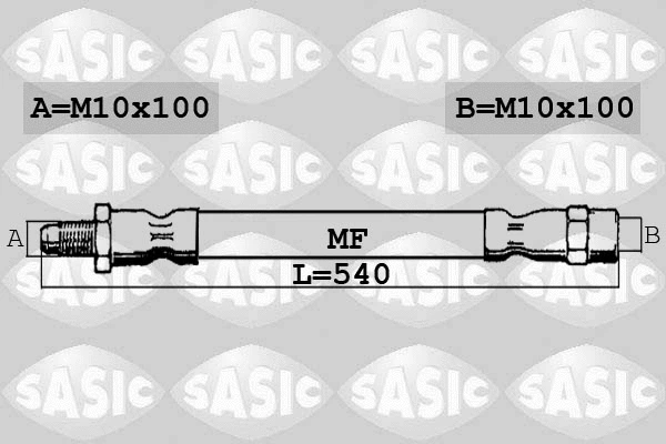 6606183 SASIC Тормозной шланг (фото 1)
