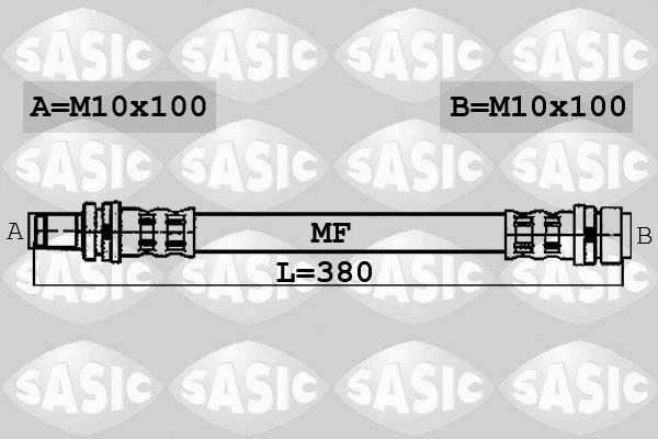 6606190 SASIC Тормозной шланг (фото 1)