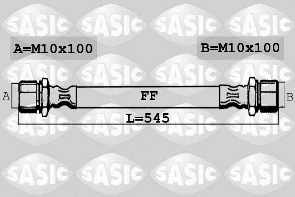 6606191 SASIC Тормозной шланг (фото 1)