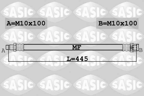6606228 SASIC Тормозной шланг (фото 1)