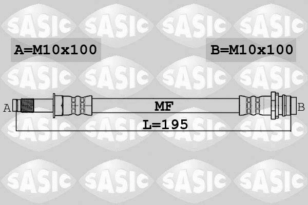6606229 SASIC Тормозной шланг (фото 1)