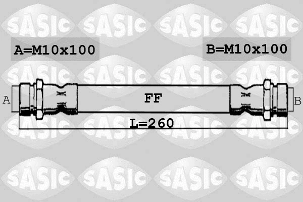 SBH0165 SASIC Тормозной шланг (фото 1)