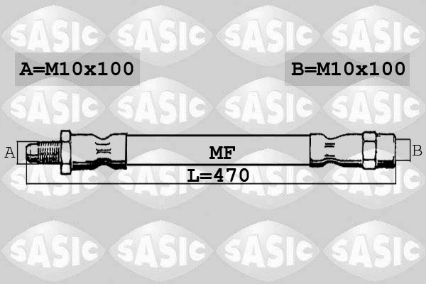 SBH0180 SASIC Тормозной шланг (фото 1)