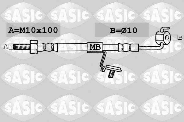 SBH6329 SASIC Тормозной шланг (фото 1)
