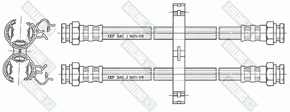 9001357 GIRLING Тормозной шланг (фото 1)