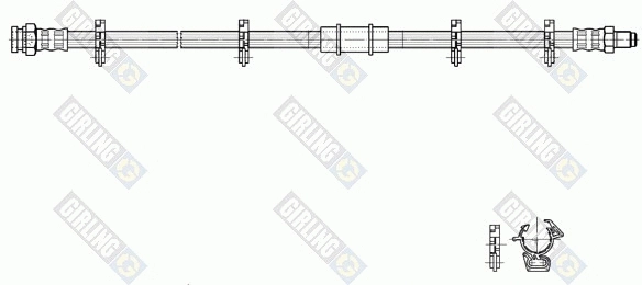 9002269 GIRLING Тормозной шланг (фото 1)