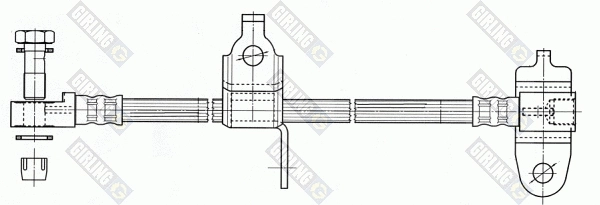 9004990 GIRLING Тормозной шланг (фото 1)
